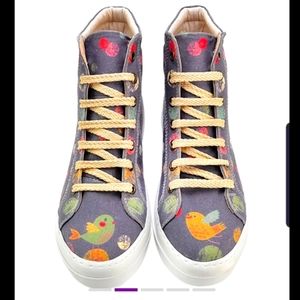 Happy Lil Birdie Bird 🐦 GOBY Hi Top Sneakers kicks shoes chucks inspired
